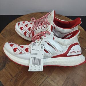 NEW Women’s Adidas Ultra Boost 1.0 Valentine’s Day White Red JR5845 Size 9.5